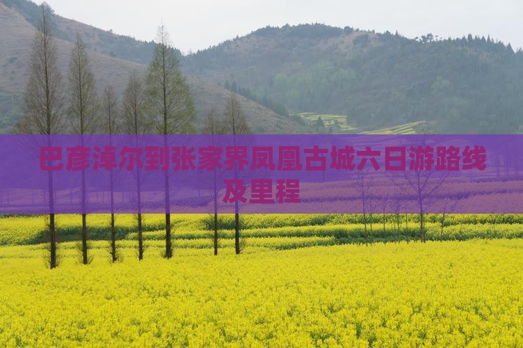 巴彦淖尔到张家界凤凰古城六日游