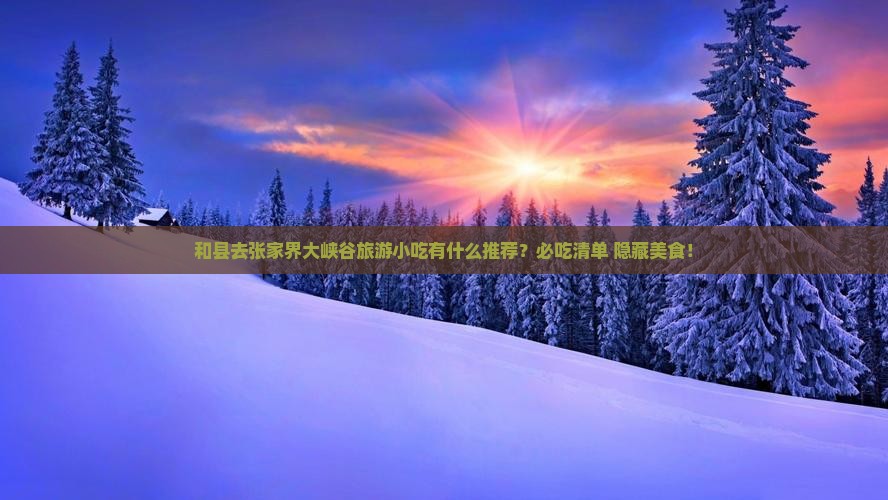 和县去张家界大峡谷旅游小吃