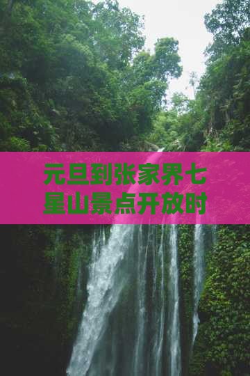 元旦到张家界七星山景点
