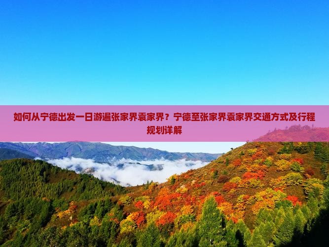 如何从宁德出发一日游遍张家界袁家界？宁德至张家界袁家界交通方式及行程规划详解