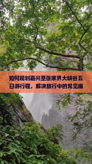 如何规划嘉兴至张家界大峡谷五日游行程，解决旅行中的常见痛点问题？