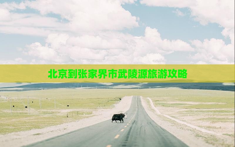北京到张家界市武陵源旅游攻略