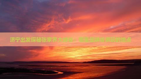 济宁出发探秘张家界大峡谷：哪里是峡谷游玩的地点