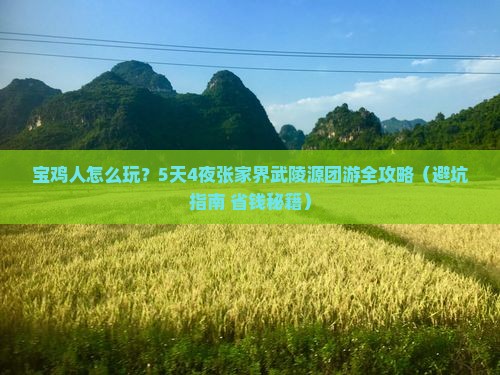 宝鸡去张家界武陵源团体旅游