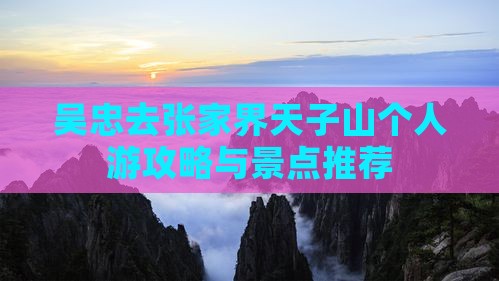 吴忠去张家界天子山个人游