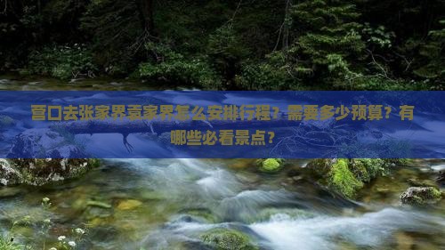 营口去张家界袁家界怎么安排行程？需要多少预算？有哪些必看景点？