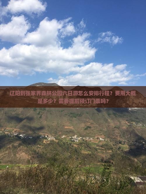 辽阳到张家界森林公园六日游怎么安排行程？费用大概是多少？需要提前预订门票吗？