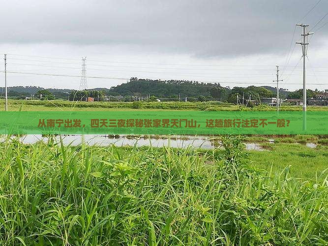 从南宁出发，四天三夜探秘张家界天门山，这趟旅行注定不一般？