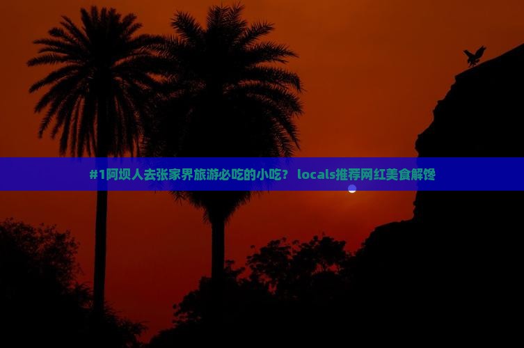 #1阿坝人去张家界旅游必吃的小吃？ locals推荐网红美食解馋