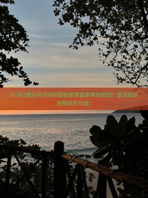 #3天2晚从齐齐哈尔到张家界袁家界咋规划？超详细攻略快来抄作业！