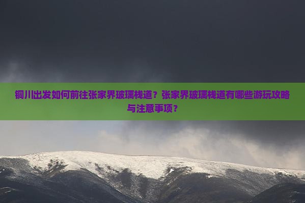 铜川出发如何前往张家界玻璃栈道？张家界玻璃栈道有哪些游玩攻略与注意事项？