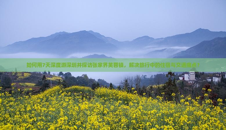 如何用7天深度游深圳并探访张家界芙蓉镇，解决旅行中的住宿与交通痛点？