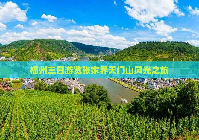 福州三日游览张家界天门山风光之旅
