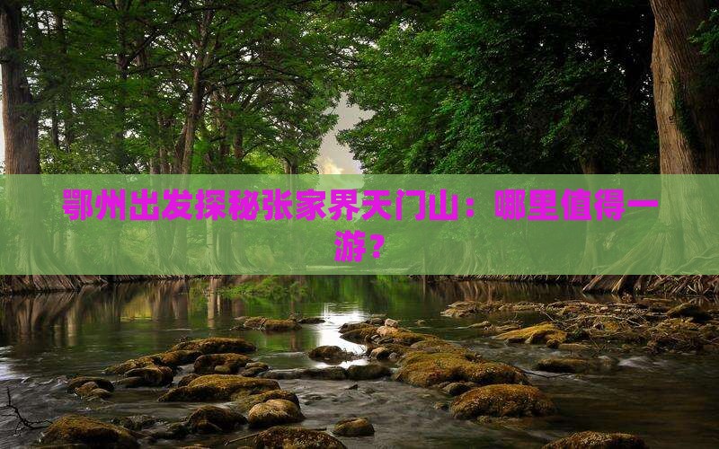 鄂州出发探秘张家界天门山：哪里值得一游？
