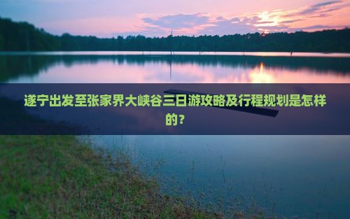 遂宁出发至张家界大峡谷三日游攻略及行程规划是怎样的？