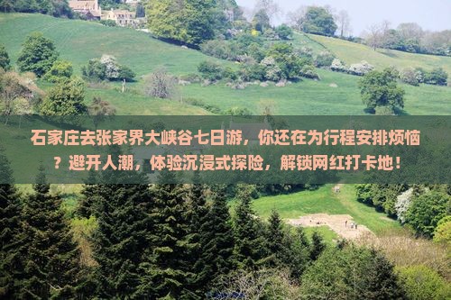 石家庄去张家界大峡谷七日游