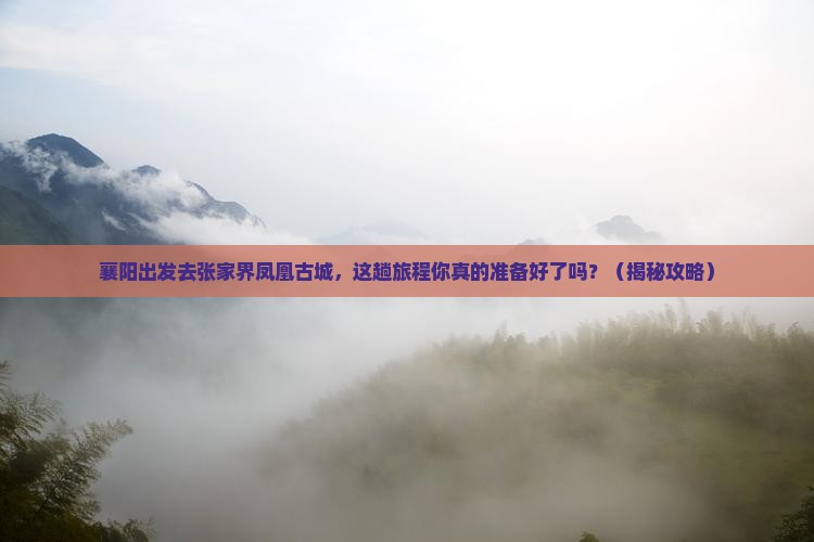 襄阳去张家界凤凰古城旅行社