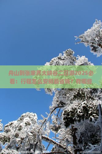 舟山到张家界大峡谷二日游