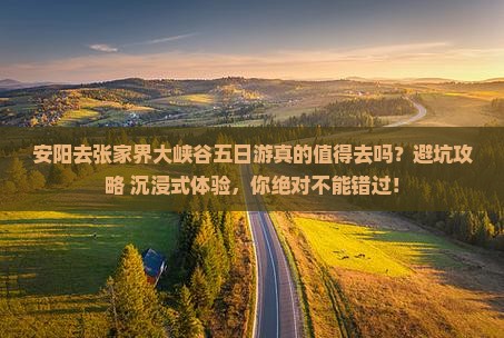 安阳去张家界大峡谷五日游