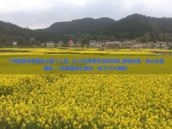广州到张家界森林公园个人游