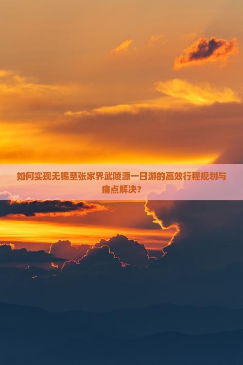 如何实现无锡至张家界武陵源一日游的高效行程规划与痛点解决？