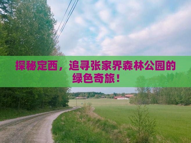 探秘定西，追寻张家界森林公园的绿色奇旅！
