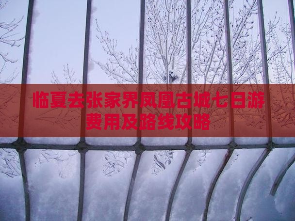 临夏去张家界凤凰古城七日游费用及路线攻略