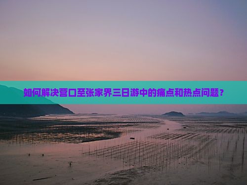 如何解决营口至张家界三日游中的痛点和热点问题？