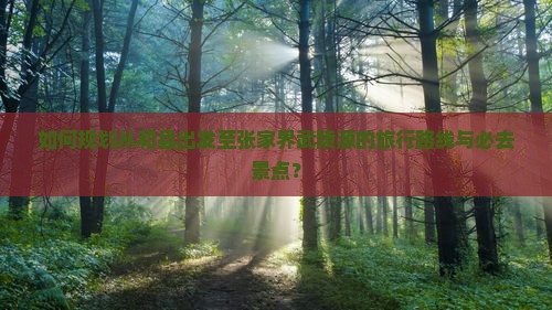 如何规划从和县出发至张家界武陵源的旅行路线与必去景点？
