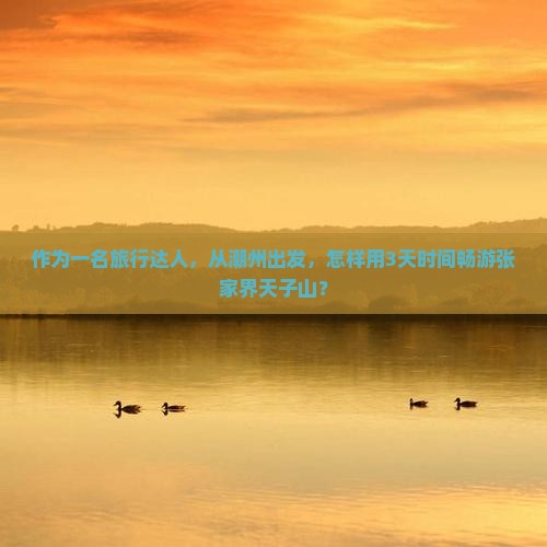 作为一名旅行达人，从潮州出发，怎样用3天时间畅游张家界天子山？