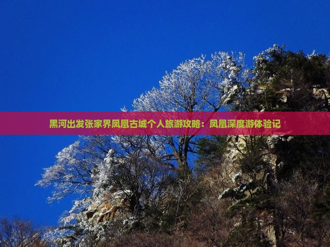 黑河出发张家界凤凰古城个人旅游攻略：凤凰深度游体验记