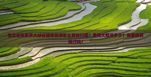 张北去张家界大峡谷团体旅游怎么安排行程？费用大概是多少？需要提前预订吗？