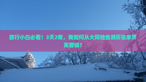 旅行小白必看！3天2夜，我如何从大同独自游历张家界芙蓉镇？