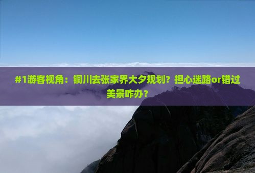 #1游客视角:铜川去张家界大夕规划?担心迷路or错过美景咋办? #1游客视角:铜川去张家界大夕规划?担心迷路or错过美景咋办?