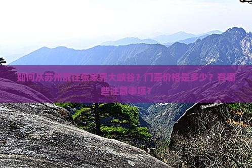 如何从苏州前往张家界大峡谷？门票价格是多少？有哪些注意事项？