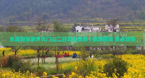 东莞到张家界天门山二日游全攻略 | 旅游路线+景点攻略