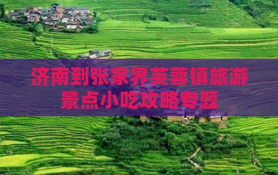 济南到张家界芙蓉镇旅游景点小吃攻略专题