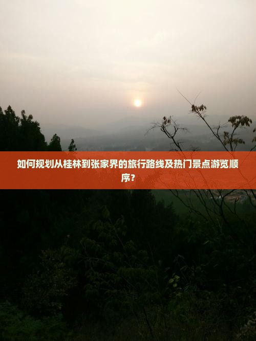 如何规划从桂林到张家界的旅行路线及热门景点游览顺序？