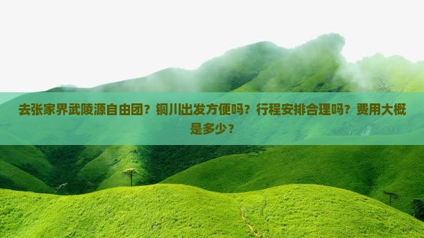 去张家界武陵源自由团？铜川出发方便吗？行程安排合理吗？费用大概是多少？