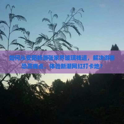如何从安阳畅游张家界玻璃栈道，解决游客恐高痛点，体验新潮网红打卡地？