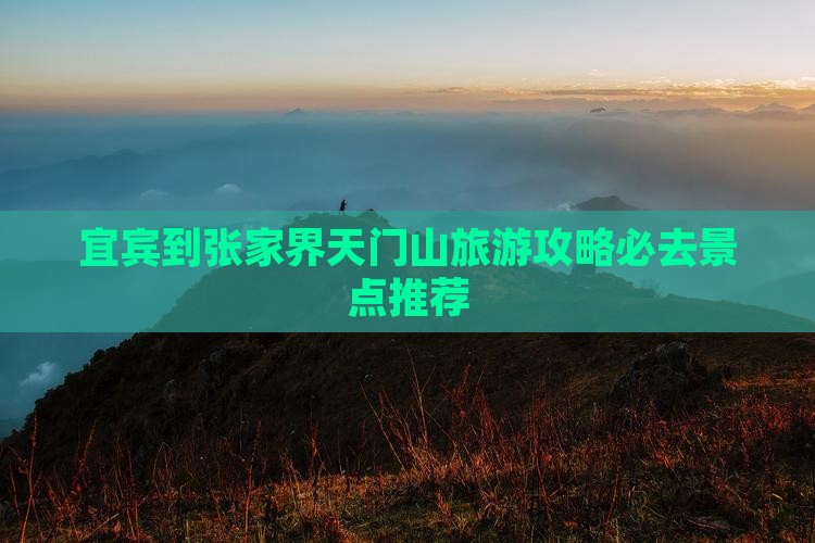 宜宾去张家界天门山必去地