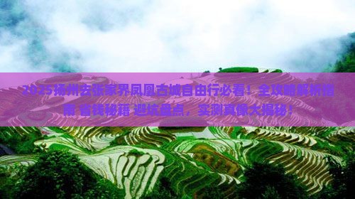 扬州去张家界凤凰古城自由行