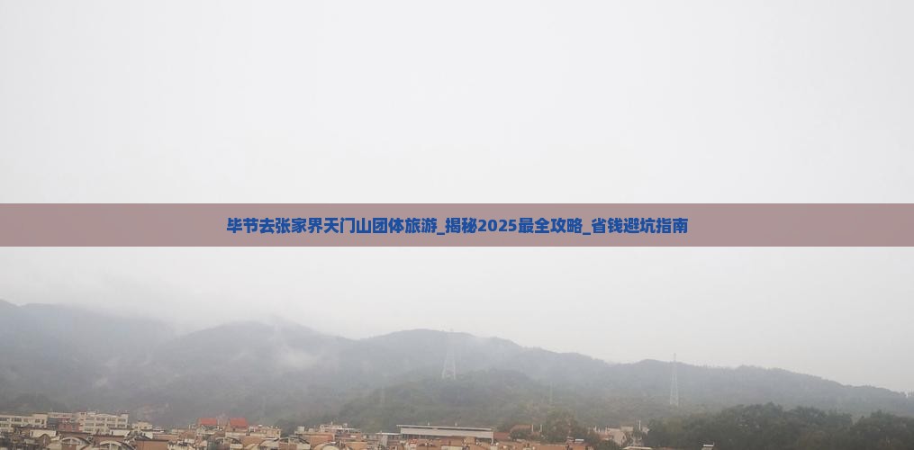毕节去张家界天门山团体旅游