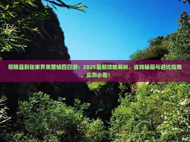 鄢陵县到张家界芙蓉镇四日游