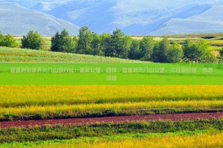 宜昌到张家界天门山旅行社