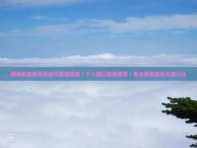 柳州到张家界自由行旅游攻略｜个人旅行路线推荐｜景点看看信息与旅行社