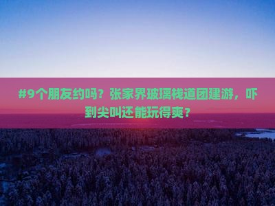 #9个朋友约吗？张家界玻璃栈道团建游，吓到尖叫还能玩得爽？