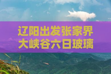 辽阳出发张家界大峡谷六日玻璃栈道探险之旅