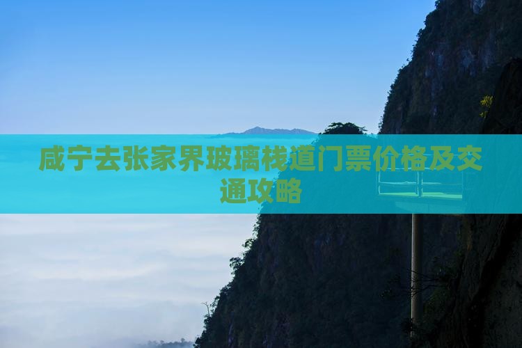 咸宁去张家界玻璃栈道门票价格及交通攻略