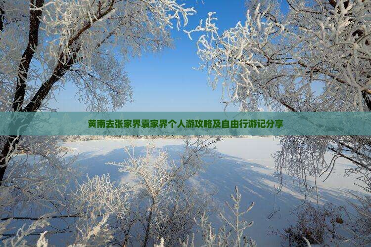 黄南去张家界袁家界个人游攻略及自由行游记分享